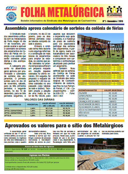 Folha Metalúrgica 07 - Novembro 2015