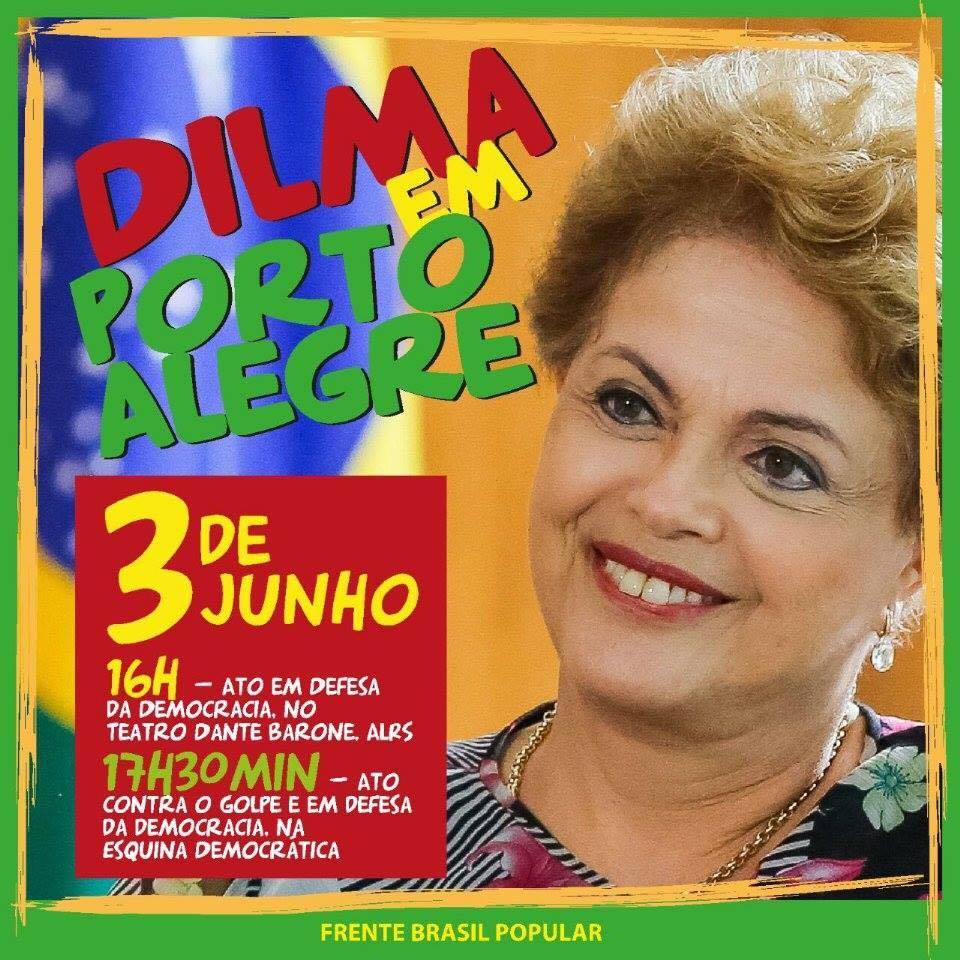 Presidenta Dilma participa de atos contra o golpe