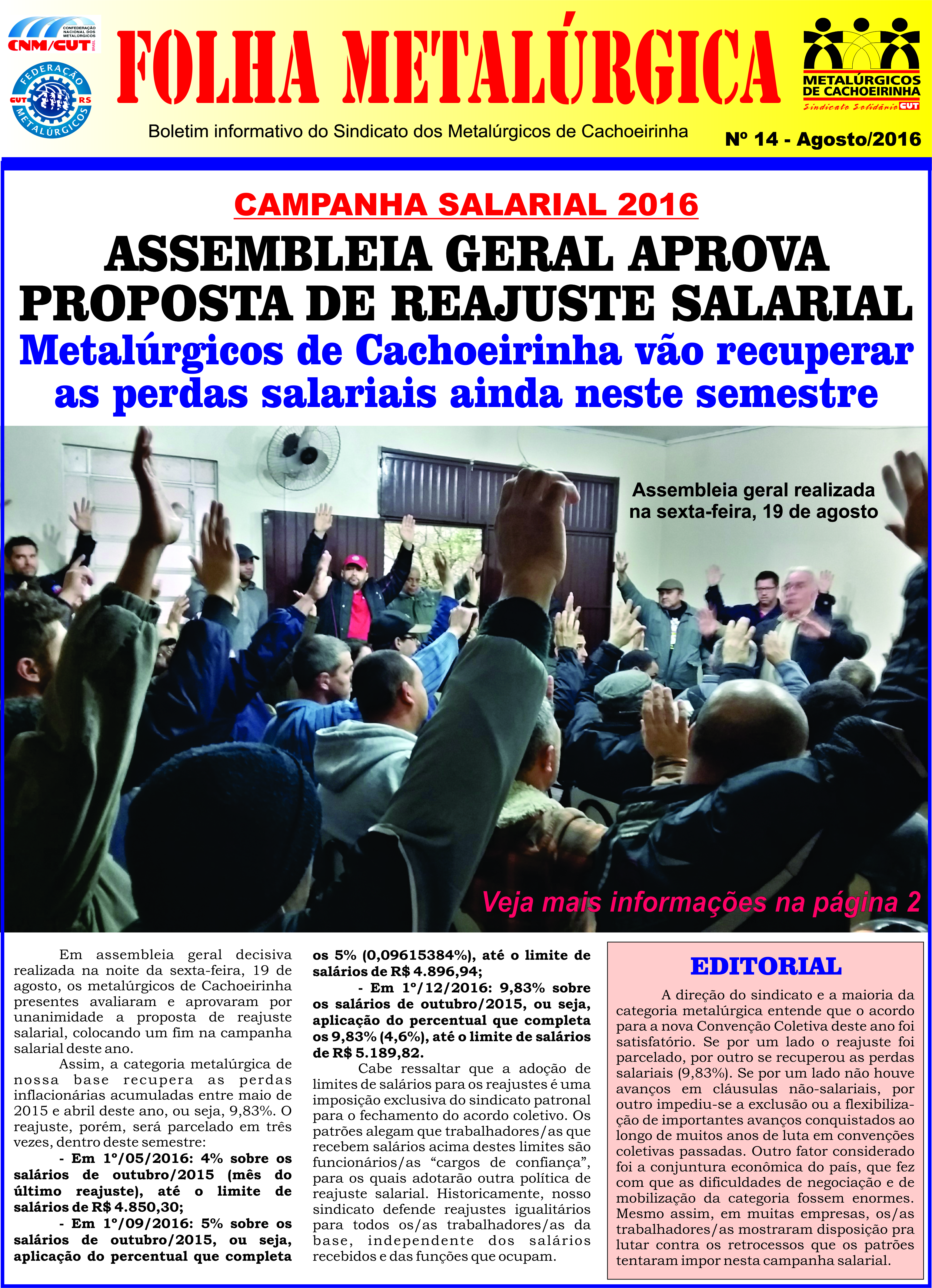 Folha Metalúrgica de Cachoeirinha Nº 14 - Agosto 2016