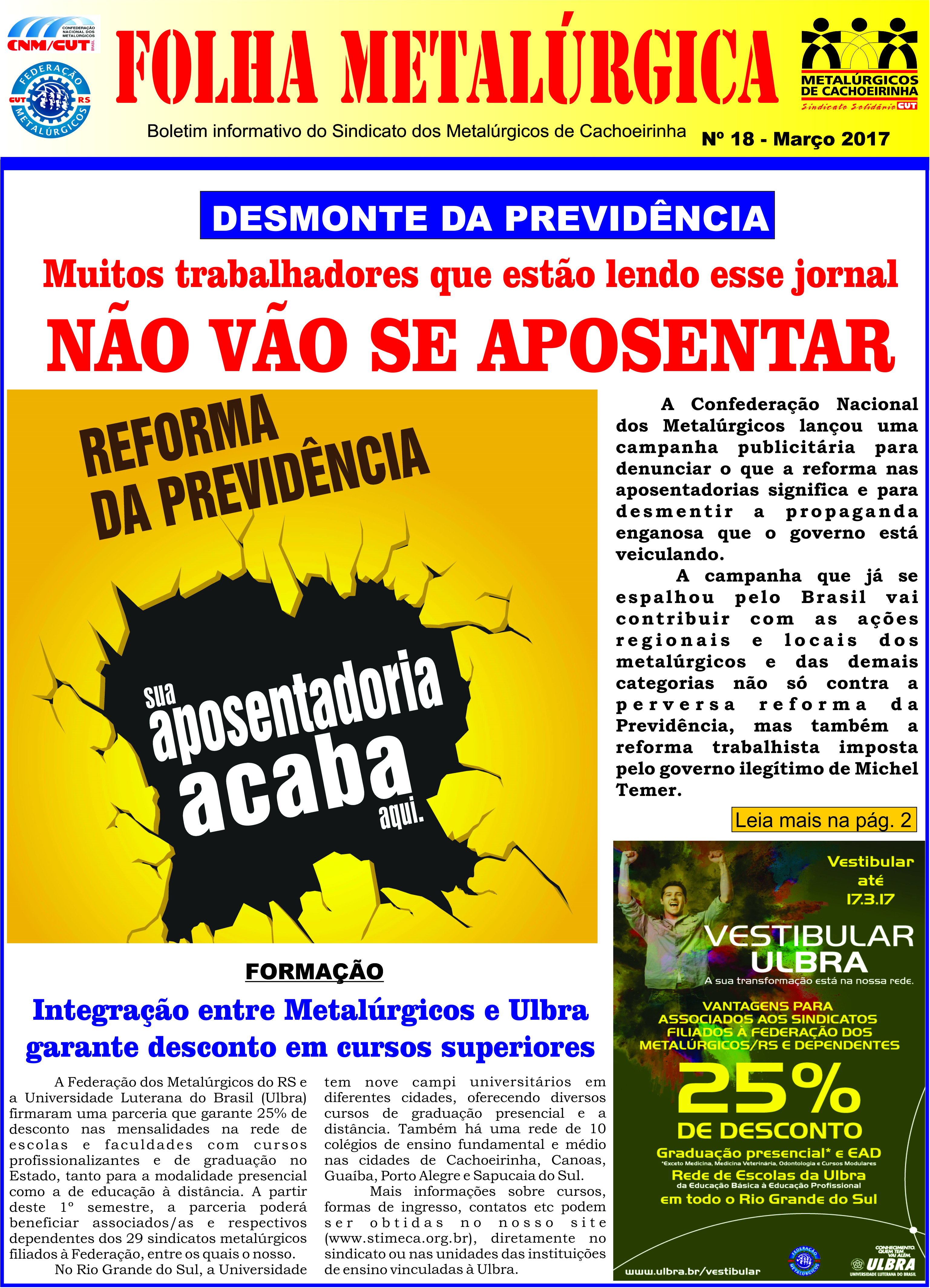 Folha Metalúrgica de Cachoeirinha Nº 18 - Março 2017