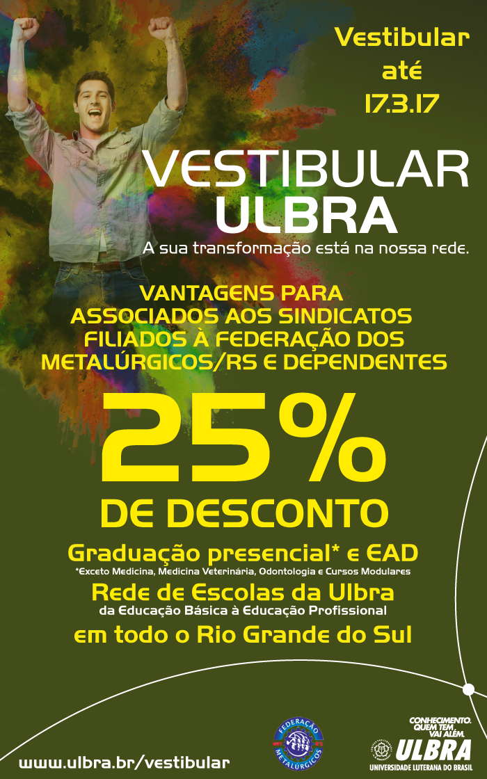 Integração entre Metalúrgicos e Ulbra garante desconto em cursos superiores