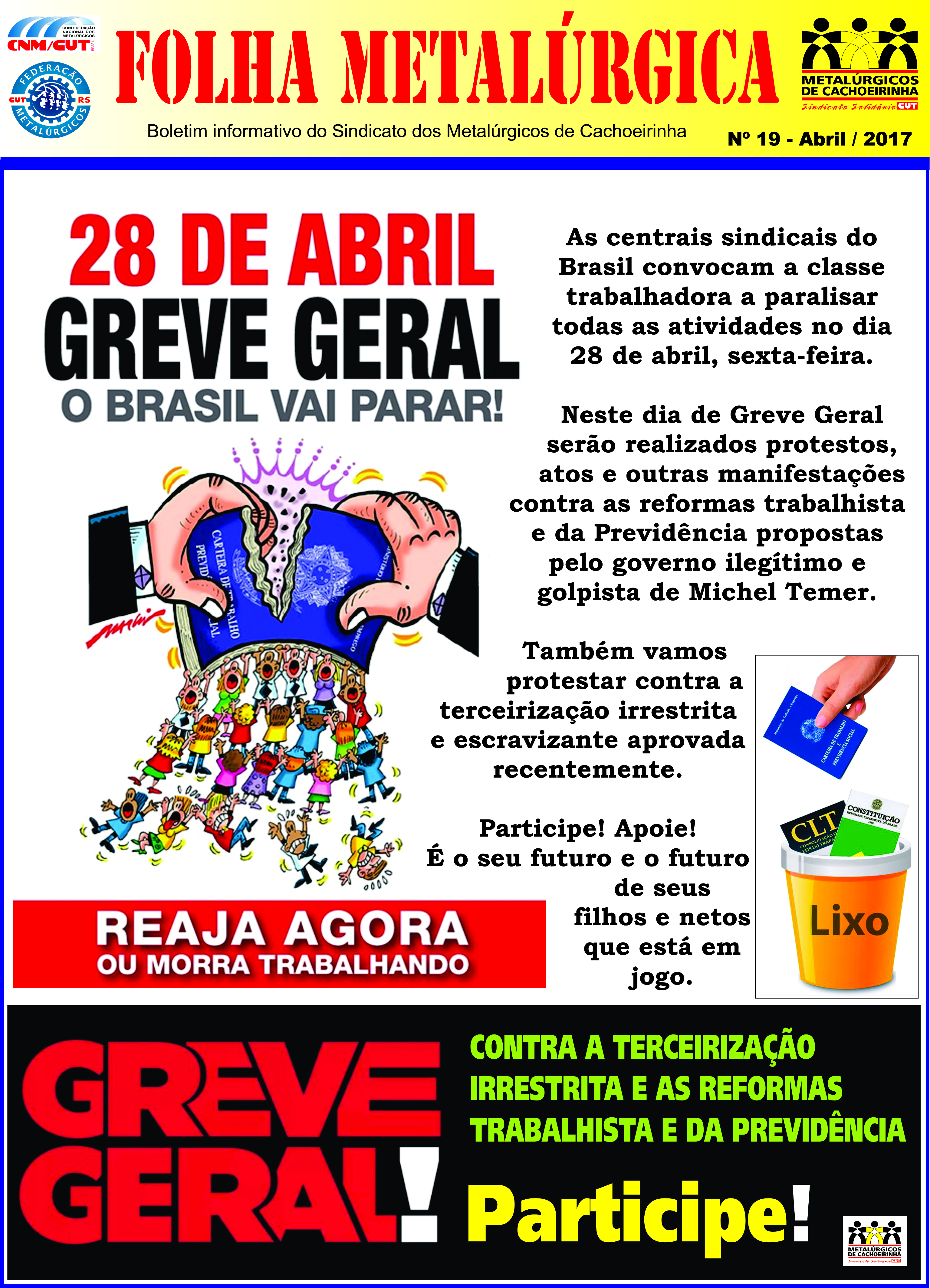 Folha Metalúrgica de Cachoeirinha Nº 19 – Abril 2017