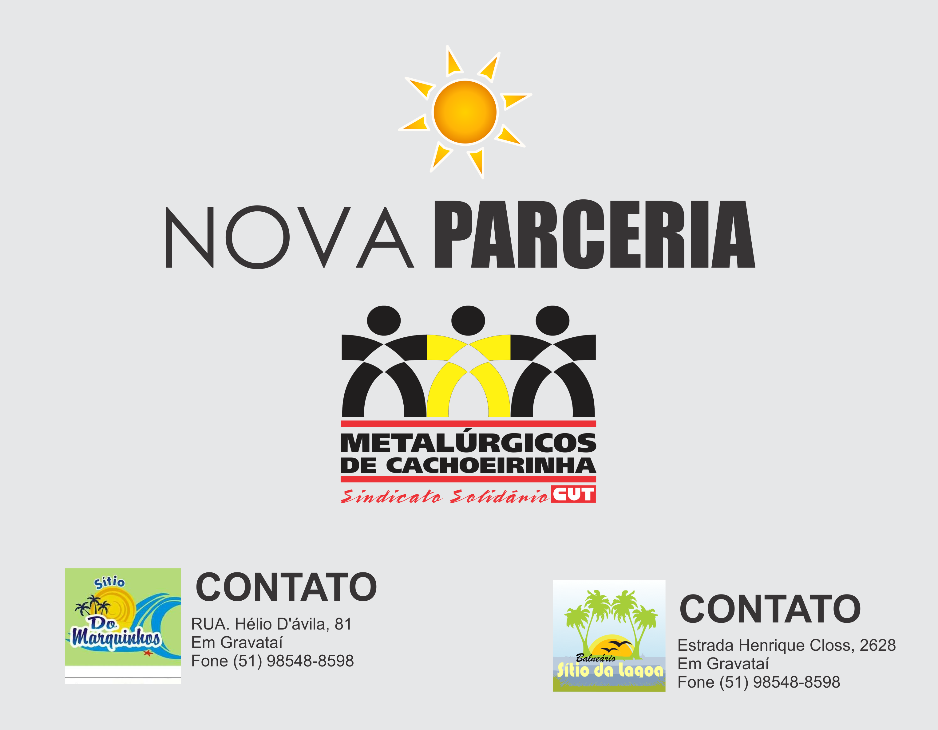 Sindicato fecha parceria com  Sítio do Marquinhos e Sítio da Lagoa