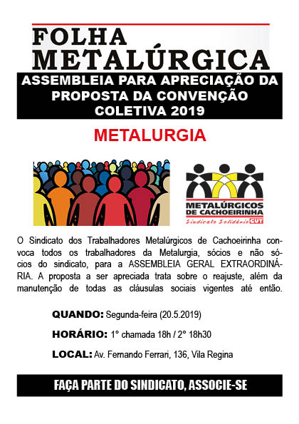 Convocação: Assembleia da Metalurgia