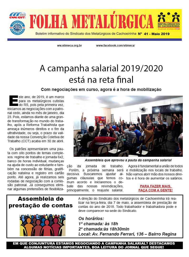 Folha Metalúrgica nº 41- Maio 2019