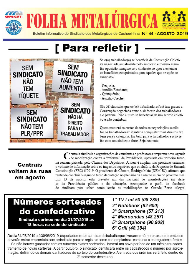 Folha Metalúrgica nº 44 - Agosto 2019