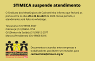 STIMECA suspende atendimento