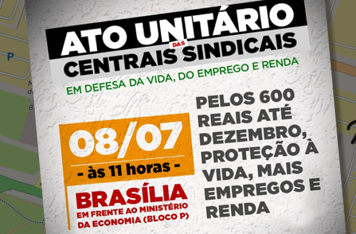 Participe do ato da CUT e centrais sindicais em Brasília sem sair de casa