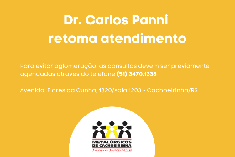 Dr. Carlos Panni retoma atendimento