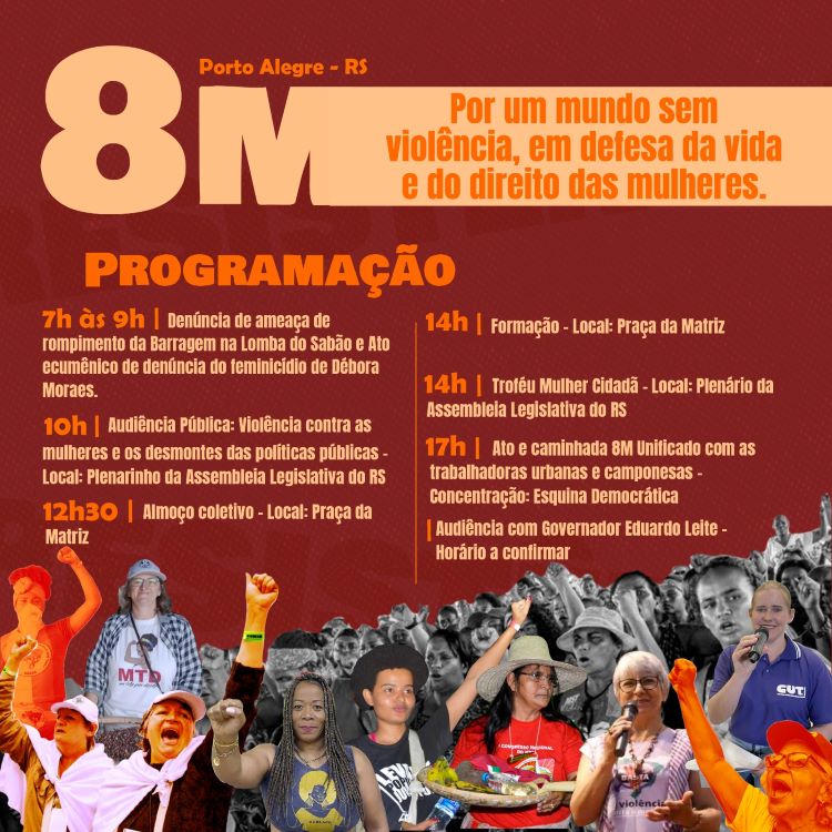 Confira onde tem atos no Dia Internacional da Mulher nesta quarta (8) e participe