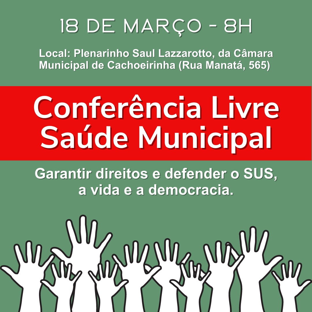 Participe da Conferência Livre de Saúde Municipal
