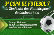 Inscreva sua equipe para a  3ª Copa STIMECA de Futebol Sete